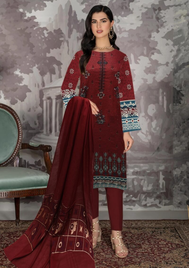 Linen Digital Print with Same Dupatta 3 Piece