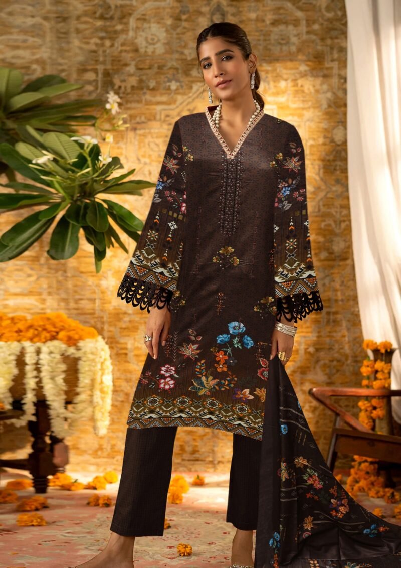 Linen Digital Print with Same Dupatta 3 Piece