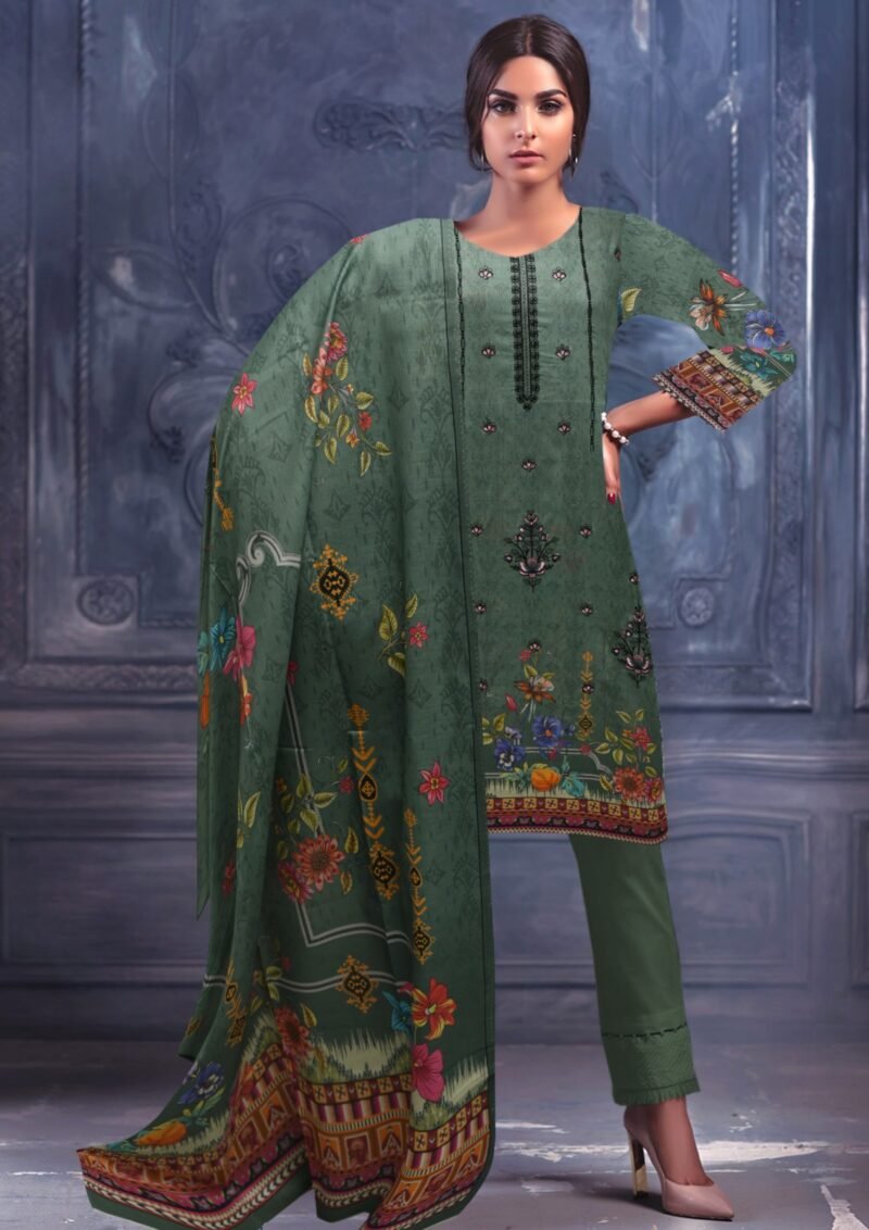 Lawn Digital Print With Same Dupatta 3 Piece