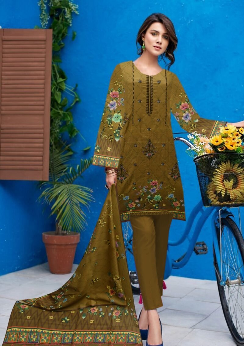 Lawn Digital Print With Same Dupatta 3 Piece