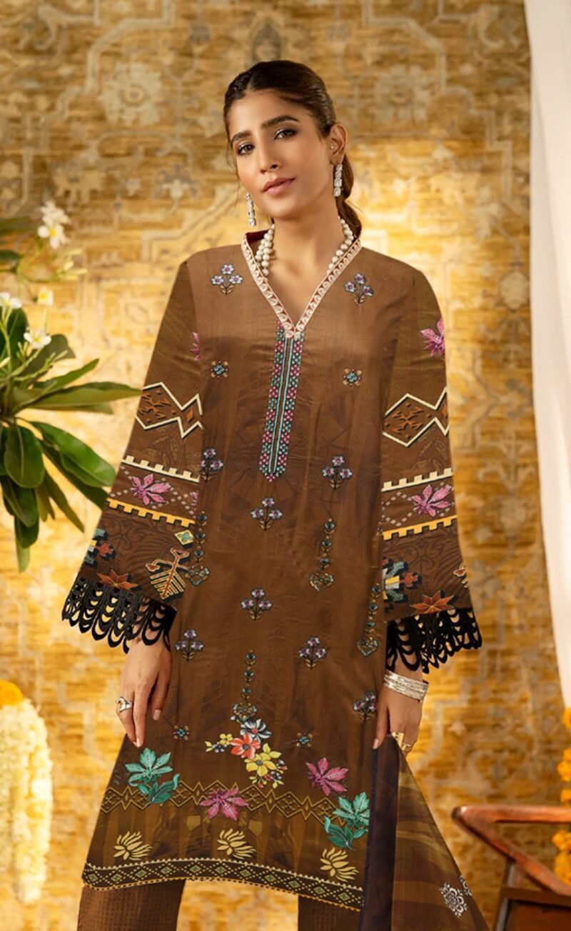 Linen Digital Print with Same Dupatta 3 Piece