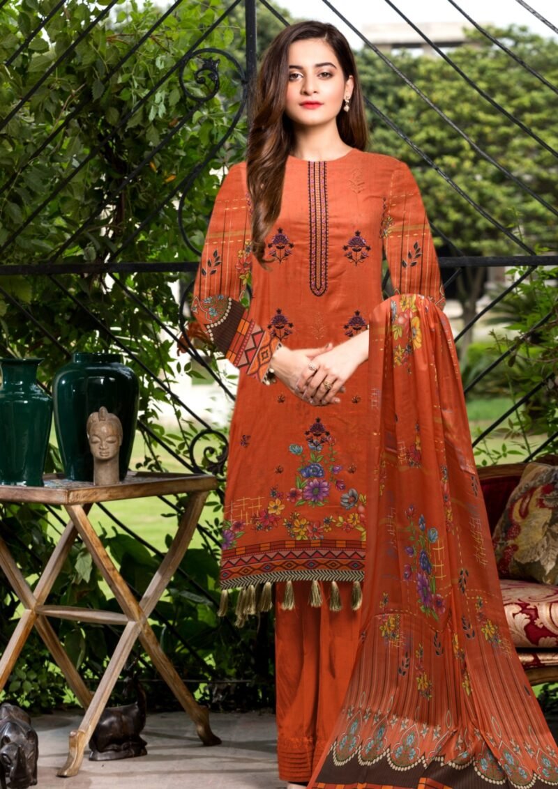 Lawn Digital Print With Same Dupatta 3 Piece