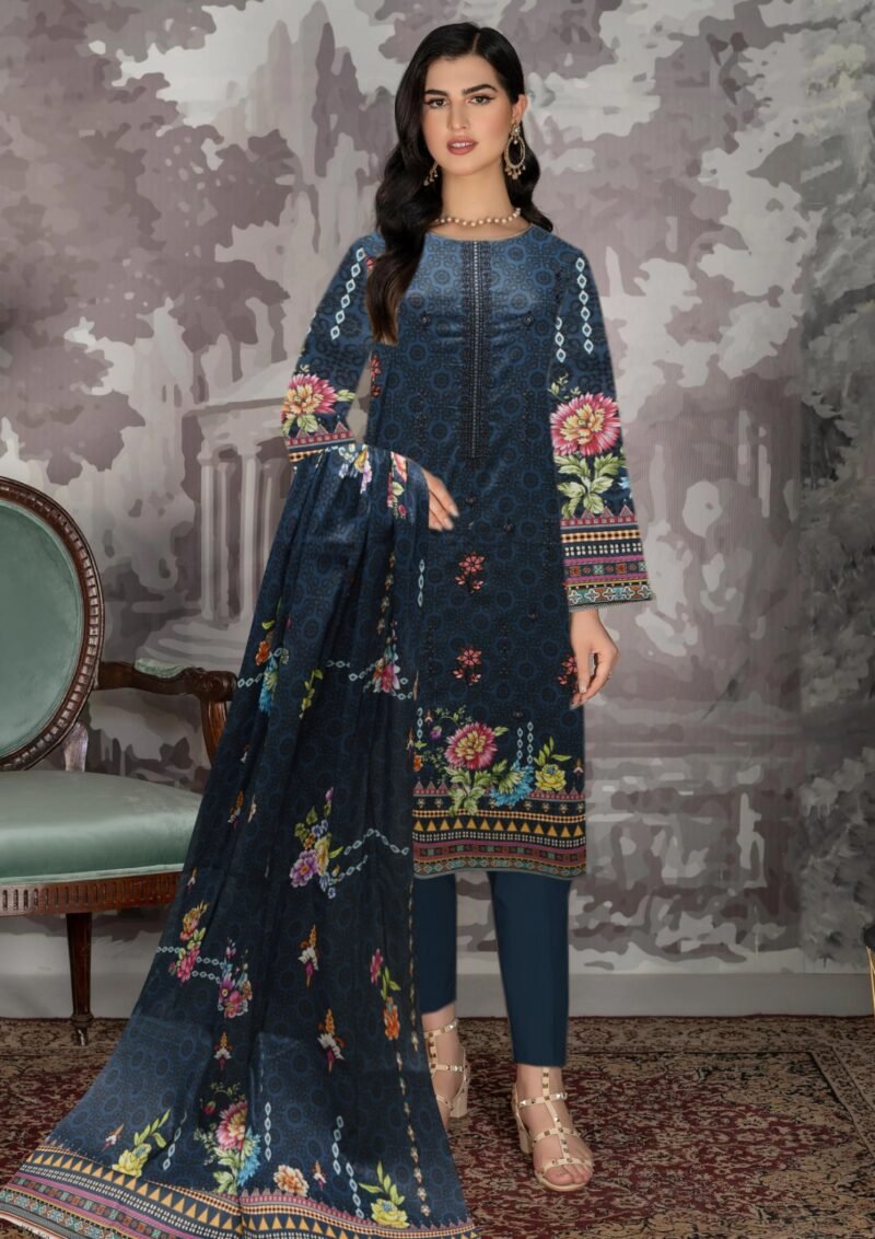 Lawn Digital Print With Same Dupatta 3 Piece