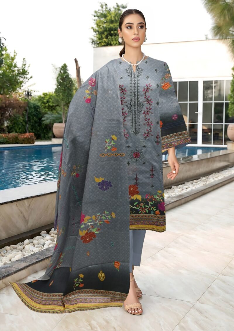 Lawn Digital Print With Same Dupatta 3 Piece