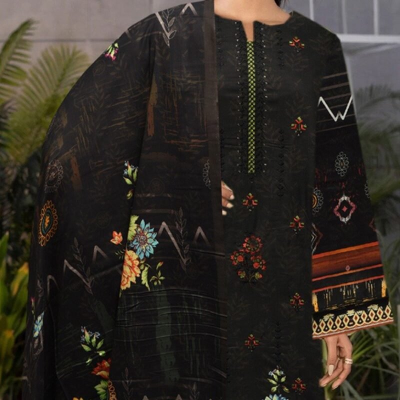 Linen Digital Print with Same Dupatta 3 Piece