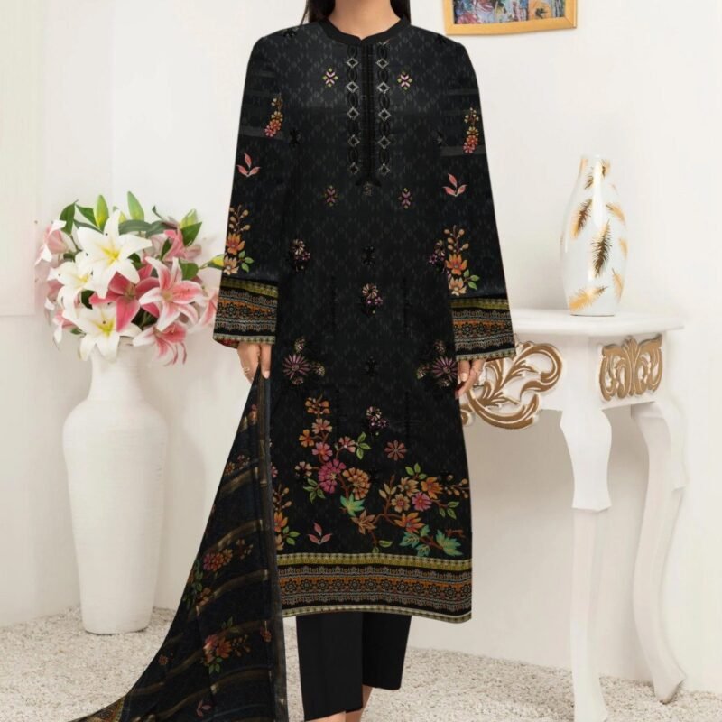 Lawn digital print with Diamond Zari Dupatta 3 piece