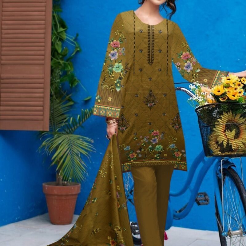 Lawn Digital Print With Same Dupatta 3 Piece