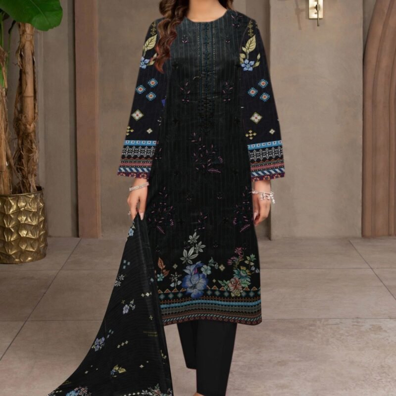 Lawn Digital Print With Same Dupatta 3 Piece