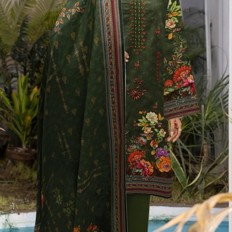 Linen Digital Print with Same Dupatta 3 Piece