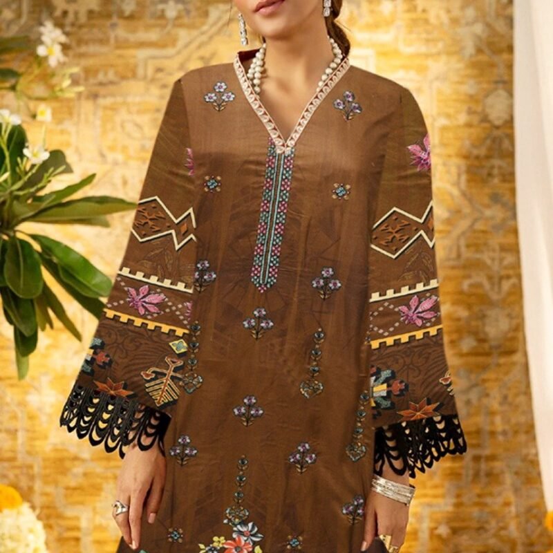 Linen Digital Print with Same Dupatta 3 Piece