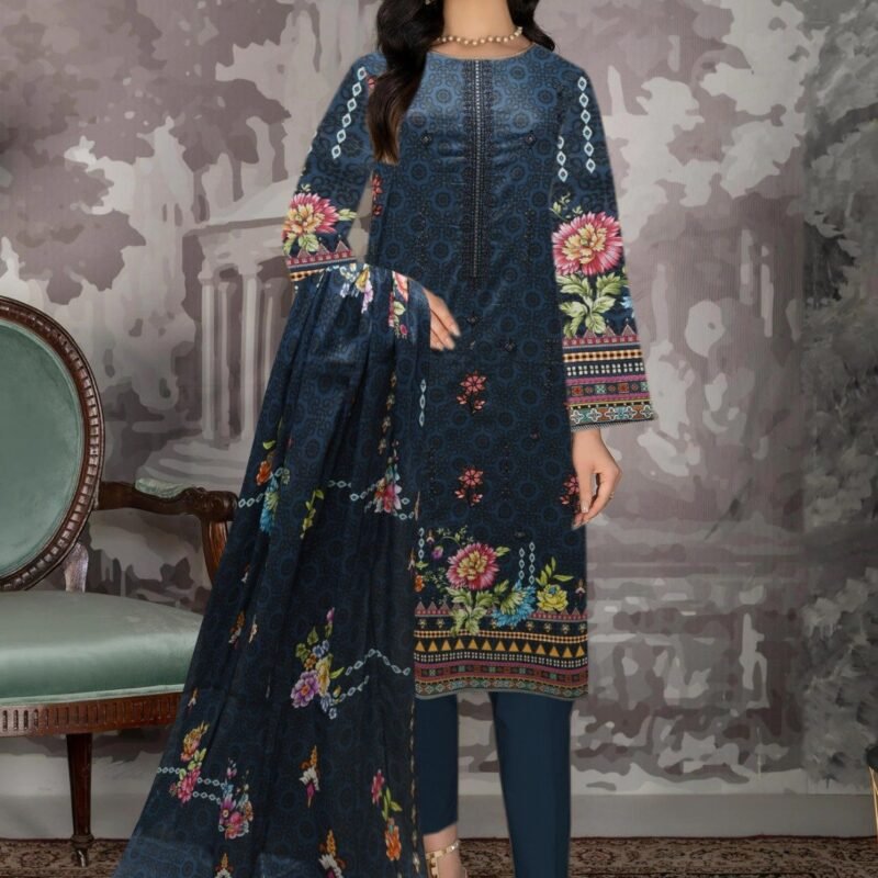Lawn Digital Print With Same Dupatta 3 Piece