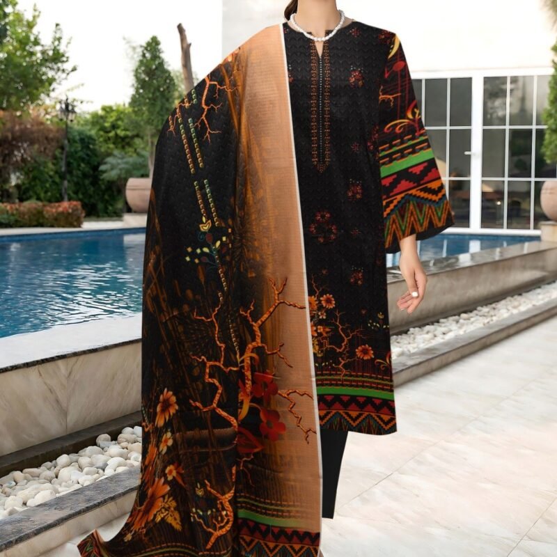 Viscose Bana Dora With Same Trouser 3 piece