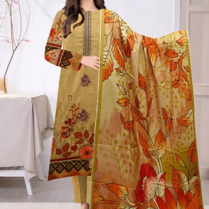 Viscose Bana Dora With Same Trouser 3 piece